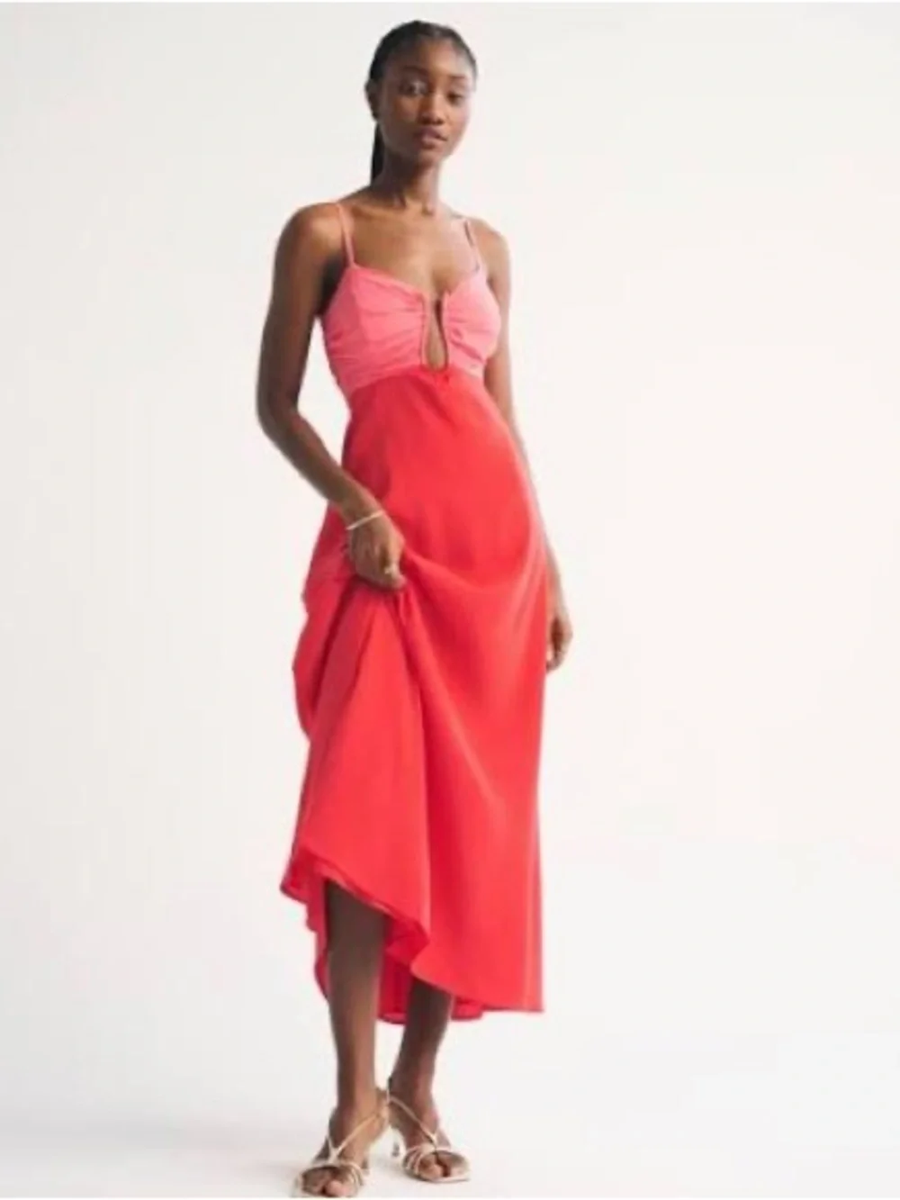 NWT Abercrombie Bra Free hardware maxi dress XLP